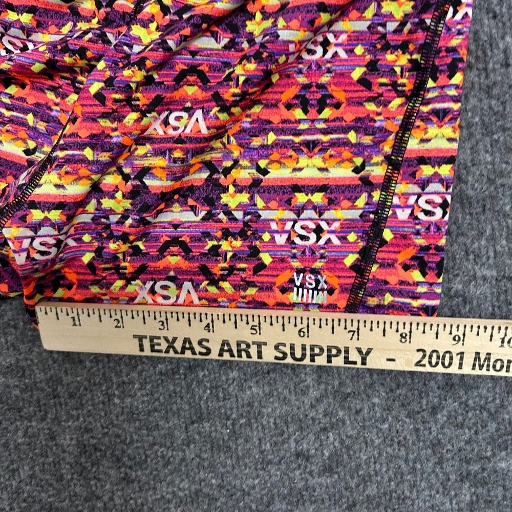 VSX Sport Shorts Womens Size S Multicolor Geometric Logo Print Athletic Running
